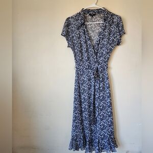 Sheer Blue Floral Dress